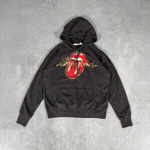 Label of Graded Goods Rolling Stones Hoodie Pullover Black - Size: Medium
